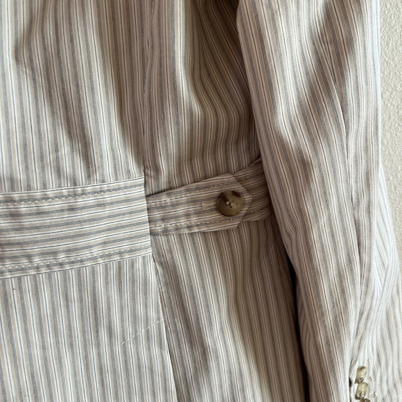 Tan Pinstripe Ann Taylor Loft Blazer - Picture 3 of 5